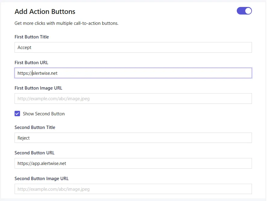 Action Buttons