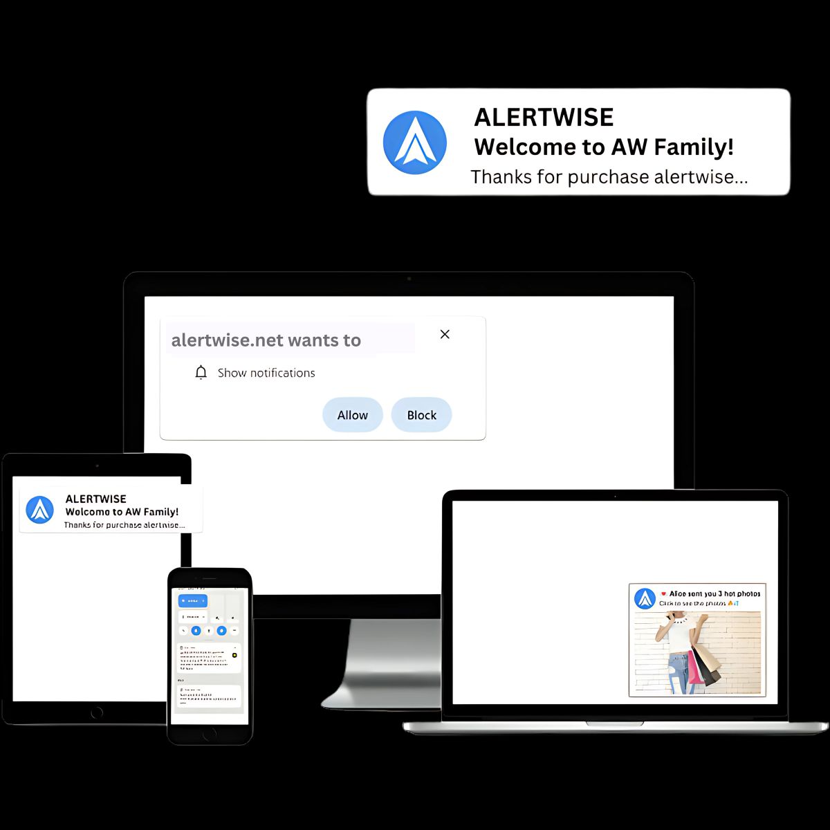 AlertWise - Web Push Notifications, SaaS, and IT Services