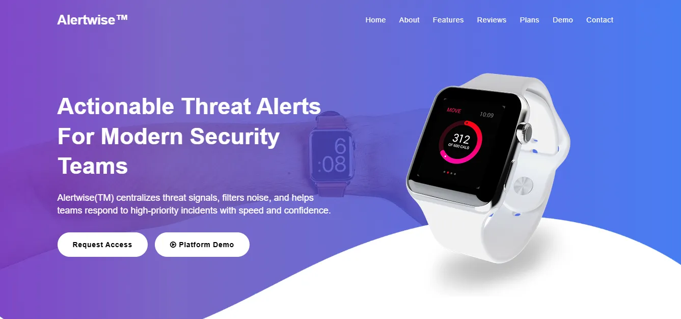 Alertwise - Product Landing Page HTML Template